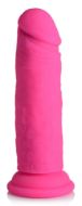 Picture of Power Player 28X Vibrating Silicone Dildo with Remote - Pink