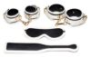 Picture of Kink in the Dark Glowing Cuffs Blindfold and Paddle Bondage Set