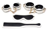 Picture of Kink in the Dark Glowing Cuffs Blindfold and Paddle Bondage Set