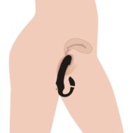 Picture of 10X Pleasure Pose Come Hither Silicone Vibrator with Poseable Clit Stimulator