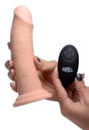Picture of 7X Inflatable and Vibrating Remote Control Silicone Dildo - 7 Inch