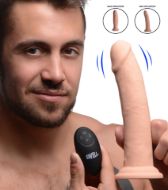 Picture of 7X Inflatable and Vibrating Remote Control Silicone Dildo - 8.5 Inch