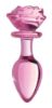 Picture of Pink Rose Glass Anal Plug - Large