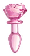 Picture of Pink Rose Glass Anal Plug - Small
