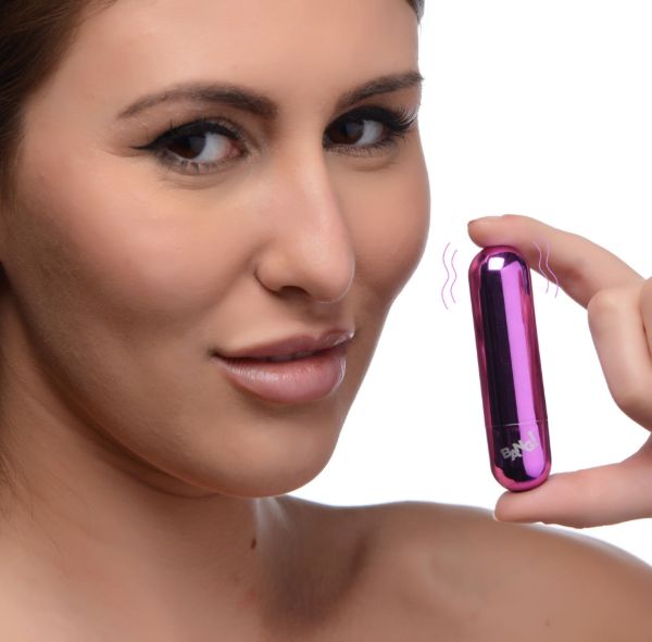 Picture of 10X Rechargeable Vibrating Metallic Bullet - Purple