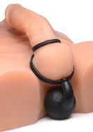 Picture of Devils Rattle Inflatable Silicone Anal Plug with Cock and Ball Ring