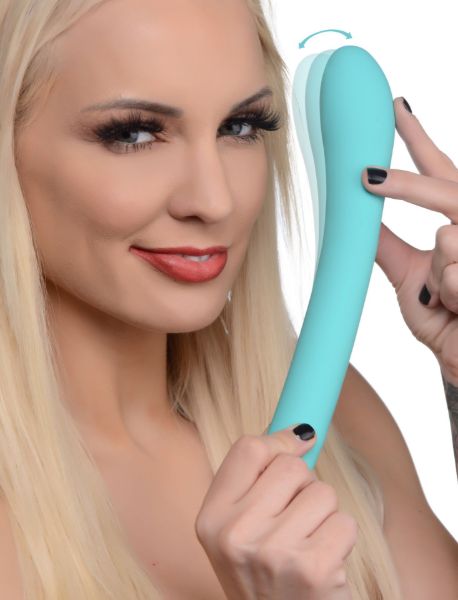 Picture of 5 Star 9X Come-Hither G-Spot Silicone Vibrator - Teal