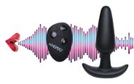 Picture of Voice Activated 10X Silicone Vibrating Slim Butt Plug with Remote Control