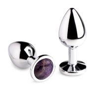 Picture of Genuine Amethyst Gemstone Anal Plug - Medium