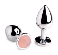 Picture of Authentic Rose Quartz Gemstone Anal Plug - Medium
