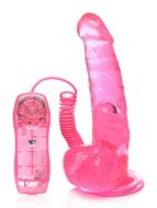 Picture of 7.5 Inch Suction Cup Vibrating Dildo - Pink