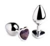Picture of Genuine Amethyst Gemstone Heart Anal Plug - Large