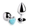 Picture of Authentic Turquoise Gemstone Heart Anal Plug - Large