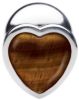Picture of Authentic Tigers Eye Gemstone Heart Anal Plug - Medium