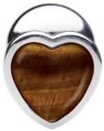 Picture of Authentic Tigers Eye Gemstone Heart Anal Plug - Medium