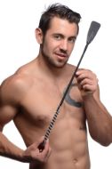 Picture of Short Leather Riding Crop with Rhinestone Handle