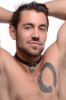 Picture of Heart Lock Leather Choker with Lock and Key - Black