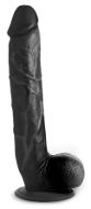 Picture of Long Logan 10 Inch Dildo with Balls - Black