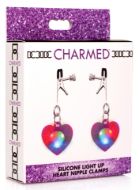 Picture of Silicone Light Up Heart Nipple Clamps