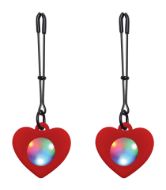 Picture of Silicone Light Up Heart Tweezer Nipple Clamps