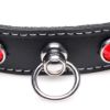 Picture of Fierce Vixen Leather Choker with Rhinestones - Red