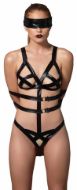 Picture of 3 Piece Wet Look Bondage G-String Teddy with Restraints