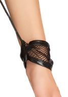 Picture of Wet Look Fishnet Bondage Garter Dress with Restraint Cuffs
