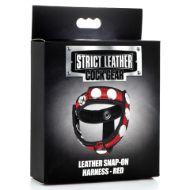 Picture of Leather Snap-On Cock Harness - Red