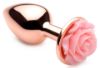 Picture of Rose Gold Anal Plug with Pink Flower - Small