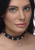 Picture of Rhinestone Choker with O-Ring - Clear