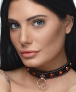 Picture of Rhinestone Choker with O-Ring - Red