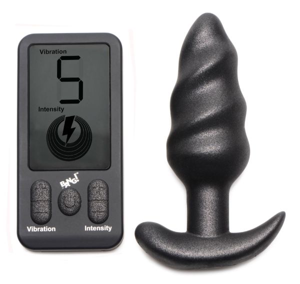Picture of 25X Vibrating Silicone Swirl Plug with Remote Control