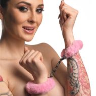 Picture of Cuffed in Fur Furry Handcuffs - Pink