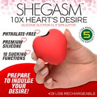 Picture of 10X Silicone Heart Suction Clit Stimulator