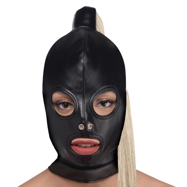 Picture of Blonde Ponytail Bondage Hood