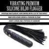 Picture of 9X Vibrating Silicone Dildo Flogger
