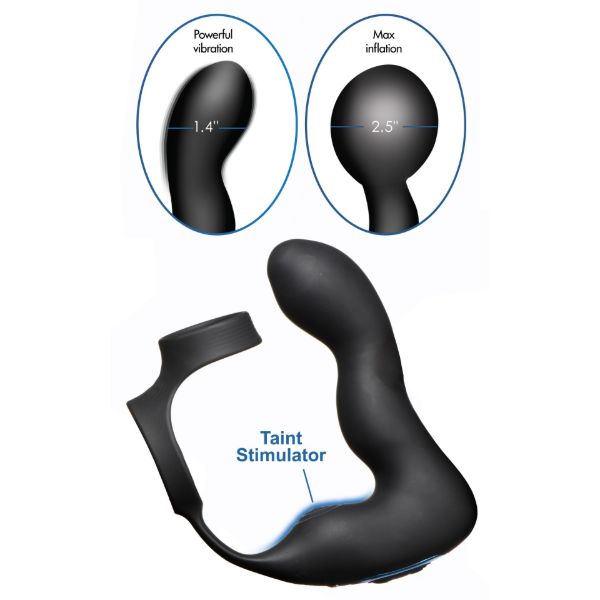 Picture of 10X Inflatable and Vibrating Prostate Plug with Cock and Ball Ring
