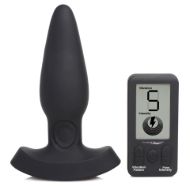 Picture of 25X Pulsing and Vibrating Silicone Plug with Remote