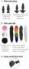 Picture of Small Anal Plug with Interchangeable Fox Tail - Rainbow