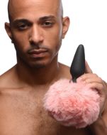 Picture of Large Anal Plug with Interchangeable Bunny Tail - Pink