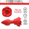 Picture of 28X Silicone Vibrating Rose Anal Plug with Remote - Large