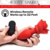 Picture of 28X Silicone Vibrating Rose Anal Plug with Remote - Medium