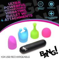 Picture of 7X Rechargeable Bullet with 4 Attachments