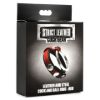 Picture of Leather and Steel Cock and Ball Ring - Red