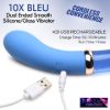 Picture of 10X Bleu Dual Ended G-Spot Silicone and Glass Vibrator