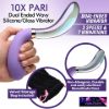 Picture of 10X Pari Dual Ended Wavy Silicone and Glass Vibrator