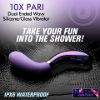 Picture of 10X Pari Dual Ended Wavy Silicone and Glass Vibrator