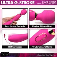 Picture of Ultra G-Stroke Come Hither Vibrating Silicone Wand