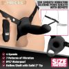 Picture of 2 Inch Erection 28X Smooth Vibrating Silicone Penis Sheath with Remote - Black