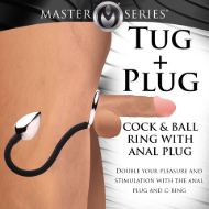 Picture of Tug and Plug Cock and Ball Ring with Anal Plug